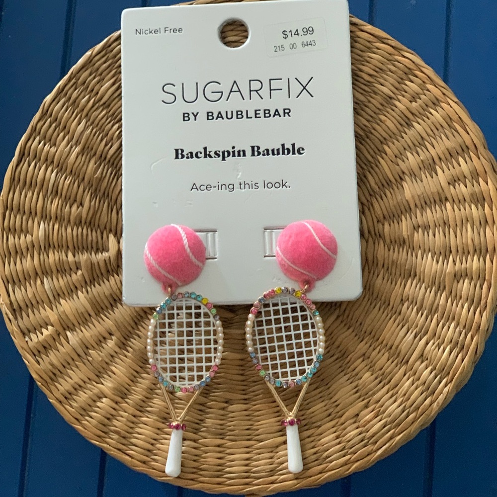 Baublebar Backspin Tennis Racket &
Ball Dangle Earrings Sugarfix